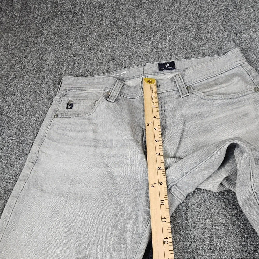 AG Adriano Goldschmied The Graduate Tailored Leg Gray Jeans 30x34 Actual 32x30.5